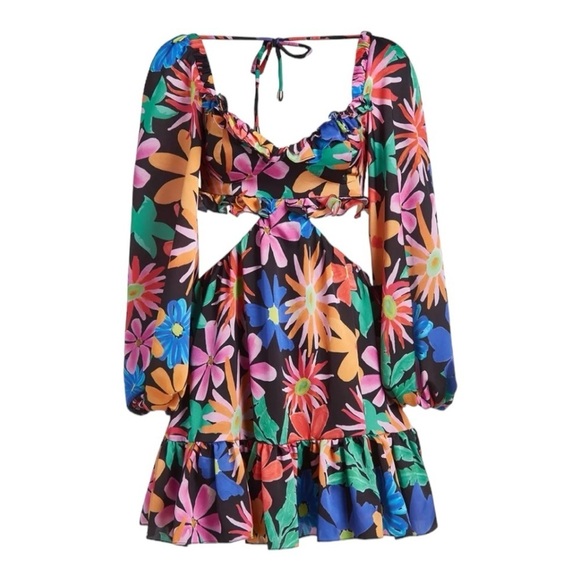 NWT PatBO Aster Cutout Floral Minidress Size 2 - Picture 4 of 4